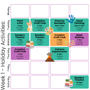 WEEK 1: Term 1 Holiday Activities 2026